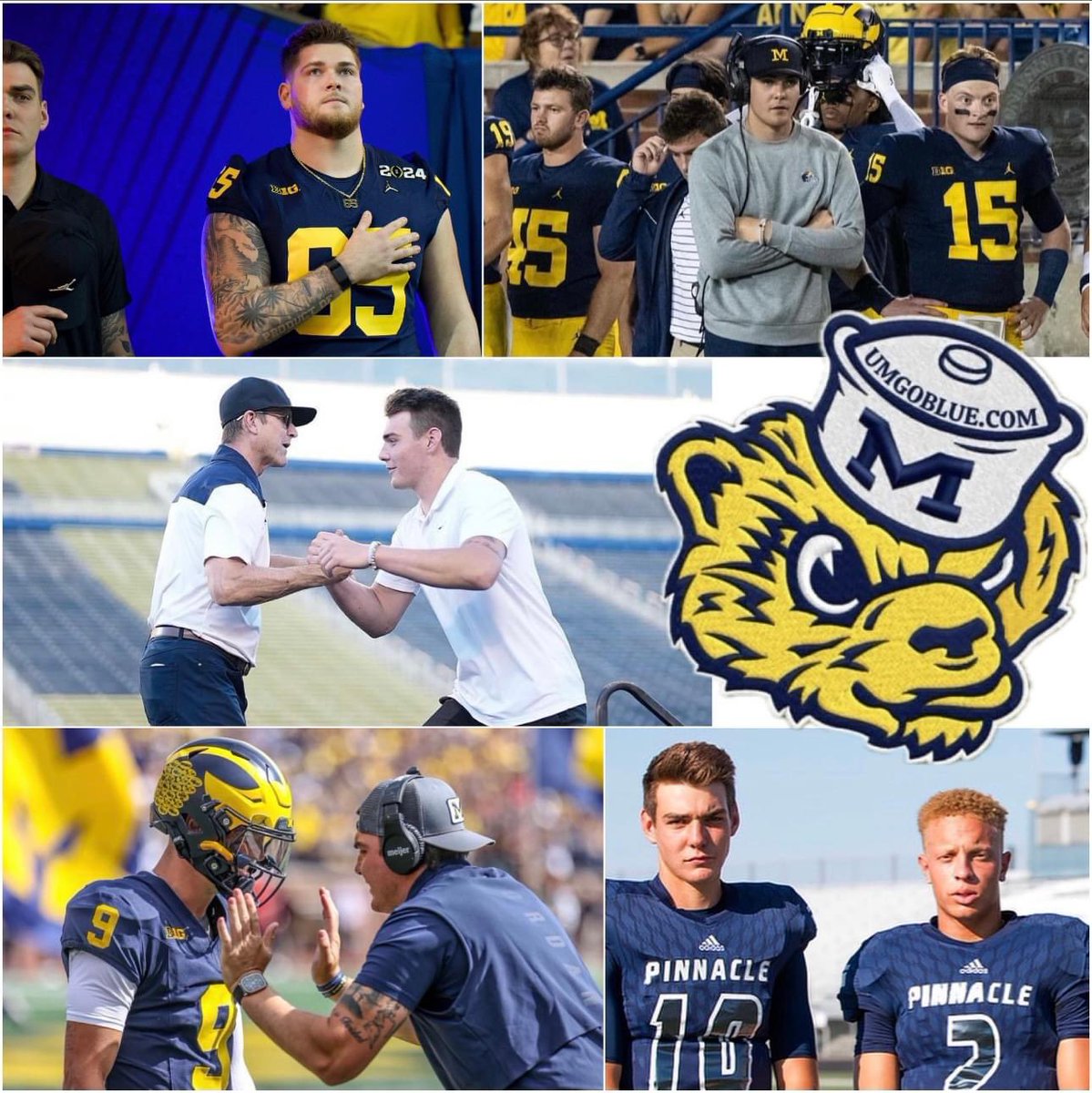 'Who's the guy next to Zak Zinter?!' That was a question we got a few times when we posted the picture from the National Championship game in the top left corner.... the answer?! Remember JD Johnson? He was a QB commit to Jim Harbaugh & the Wolverines in the class of 2020. JD
