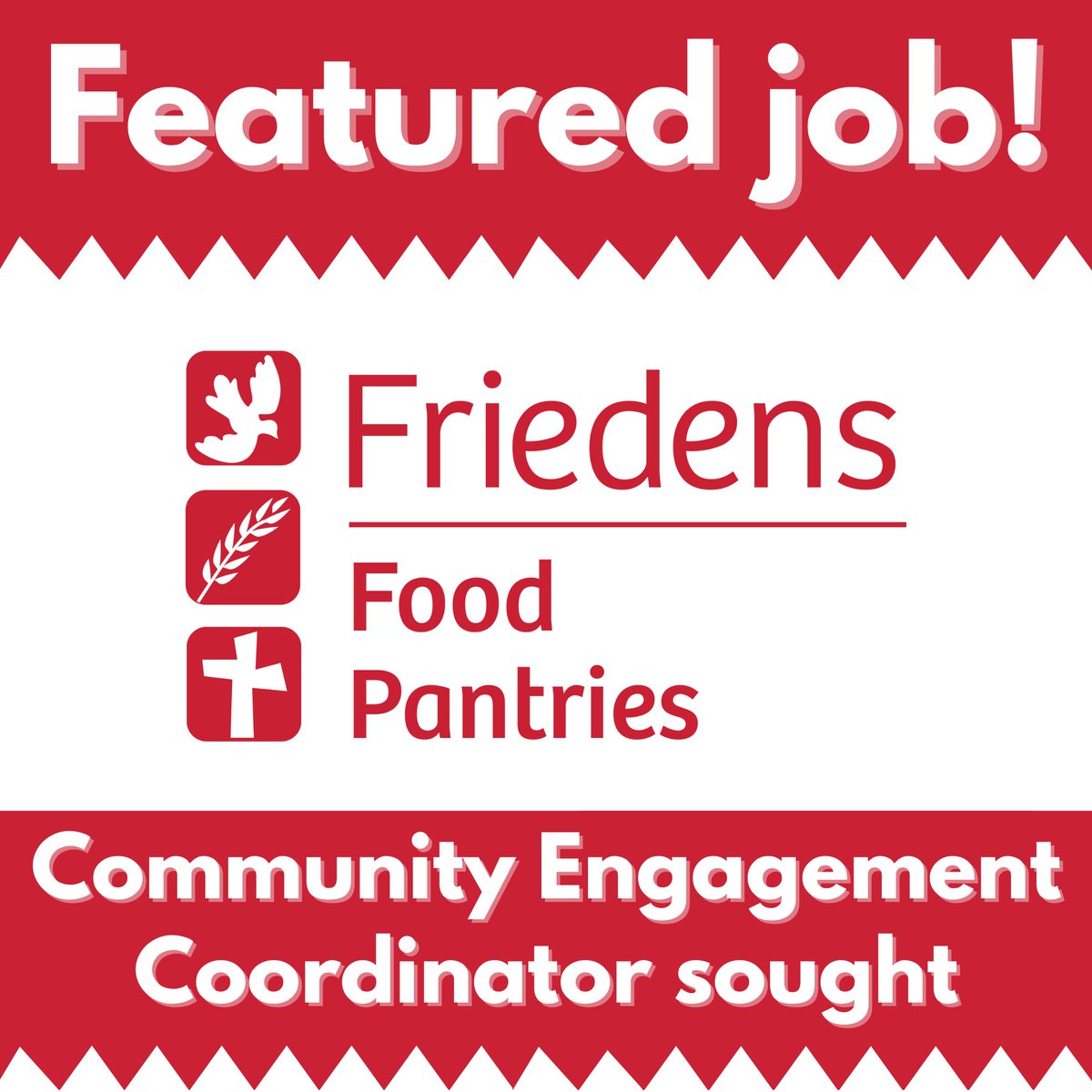Join @FriedensPantry as their Community Engagement Coordinator (learn more or apply ➡️ tinyurl.com/48yva7zd) in #Milwaukee. $43K-$45K salary—apply now for this important #job opening!

#NonprofitJobs #MKE #MKEjobs #MilwaukeeWI #MilwaukeeJobs #NonprofitManagement #LoVols #WI