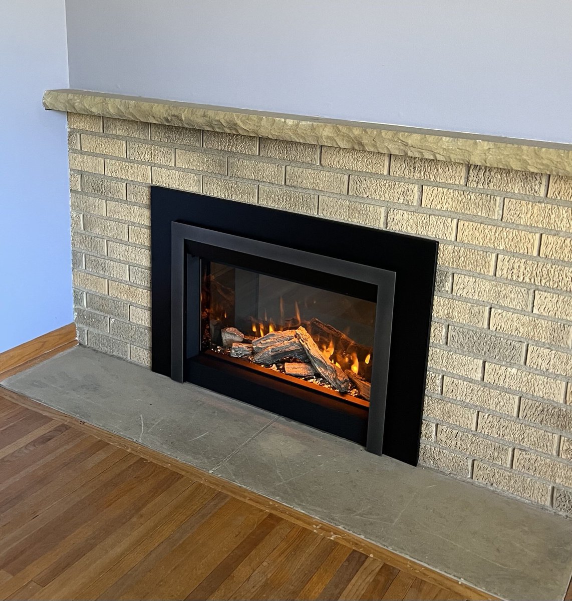 Looking for a fast and easy solution to your fireplace renovation project? Consider an #electricfireplace. 

🔥 Ready to upgrade your masonry fireplace without the hassle? Look no further than the Valor electric. #fireplaceupgrade #electricfireplace #hasslefree #cozyhome 🔥