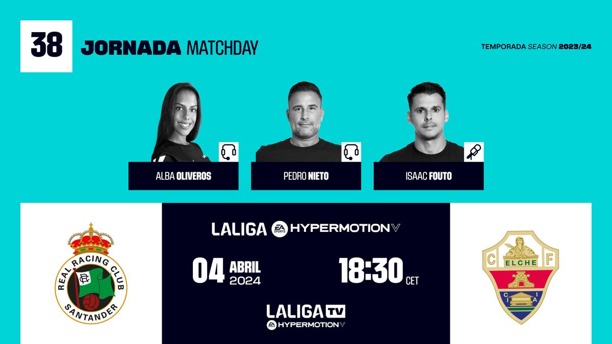🙋🏻‍♂️#MatchDay ⚽️@realracingclub-@elchecf (18.30) en #LaLigaTV #LigaHypermotion #InsideLALIGA #RacingElche