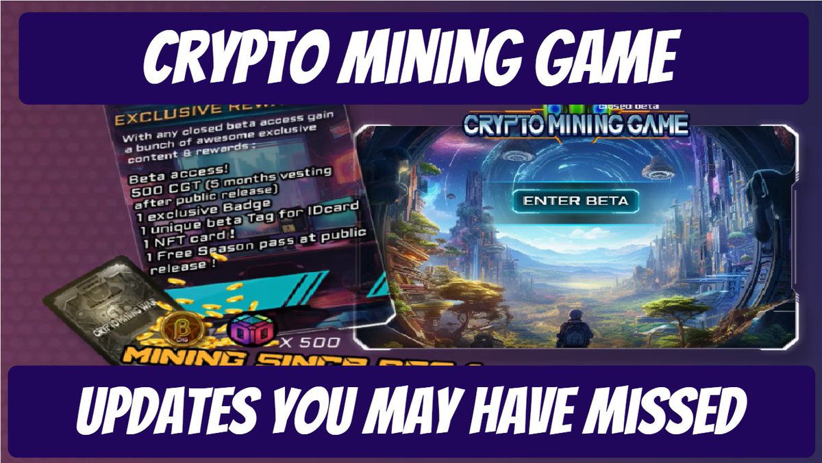 CryptoMiningGame Updates Plus My 2 Cents On Why CMG Doesn't Pay out Like... youtu.be/1c26kkWdCGw?si… via <a href="/YouTube/">YouTube</a> 
#new #cryptomininggame #update #freecrypto #f2p #p2e #saturday