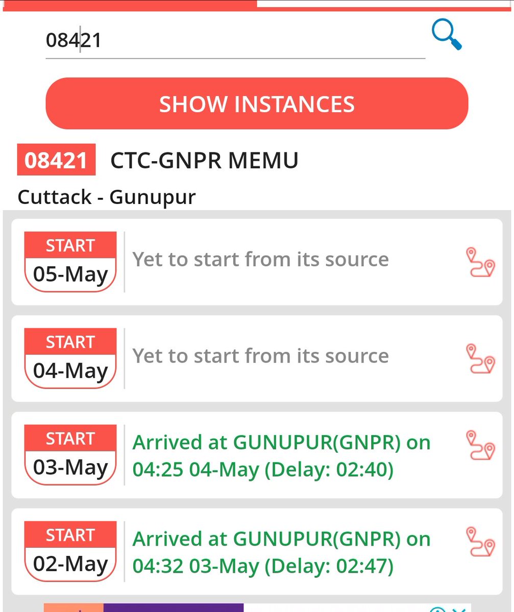 ParalaRail's tweet photo. #CTC_GNPR Memu(08421/2) always running late from BBS-BAM then PSA-PLH everyday
#Why train was controlled from BBS to BAM,timing should maintain for Memu
#GNPR CTC memu should start early than GNPR Puri,as speed of tracks increased
@RailMinIndia
@DRMKhurdaRoad
@DRMWaltairECoR https://t.co/6gbA1iRO75