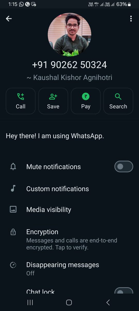 iam_kaushal788's tweet photo. Dear @Cyberdost @cyberpolice_up 
Someone is using my identity (profile picture) and created a fake WhatsApp account. 
This person is scamming people and asking for money on behalf of my identity.
Please look into this. https://t.co/Y0ZXx9Mt77