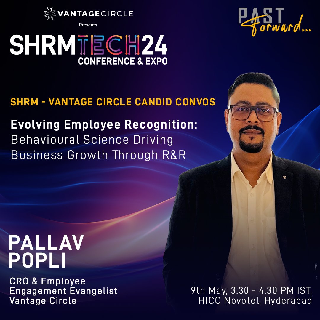 Excited to share Pallav Popli as a speaker of the SHRM – Vantage Circle Candid Convos session. He’ll be diving deep into the topic of 'Evolving Employee Recognition: Behavioural Science Driving Business Growth Through R&R'. Join us to explore how we can leverage behavioural…