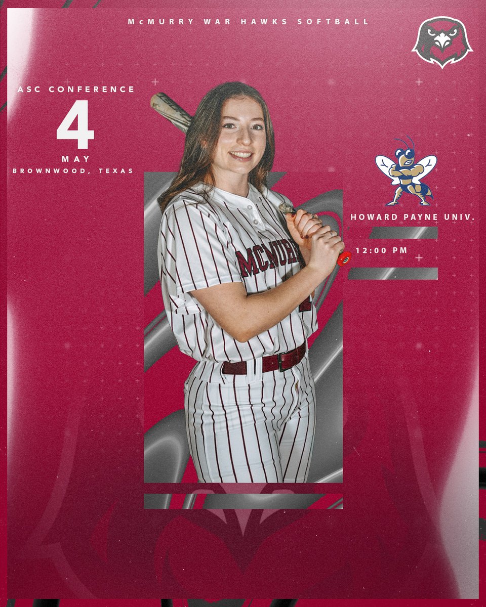 🚨Schedule Change🚨 McMurry War Hawks Softball games against Howard Payne have been moved to McMurry‼️ They will resume game one from yesterday and game two will follow! 🦅🥎 🎥: mcmurrysports.com/sports/2019/8/… Live stats: mcmurrysports.com/sidearmstats/s…