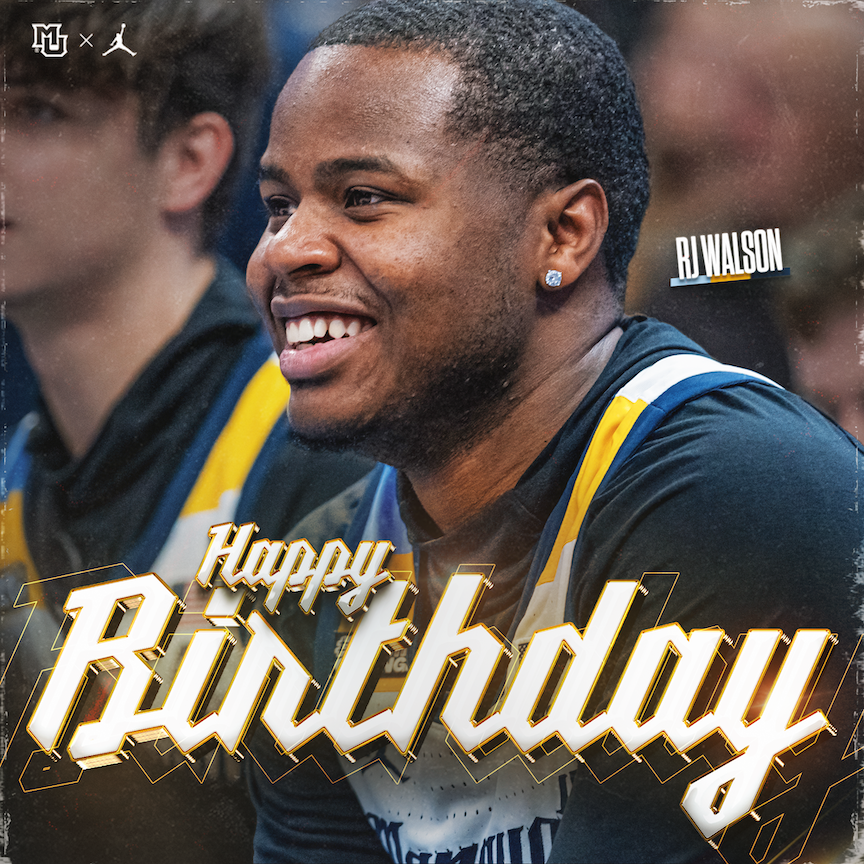 Wishing RJ a happy birthday today! We hope it's a great one! #MUBB | #WeAreMarquette