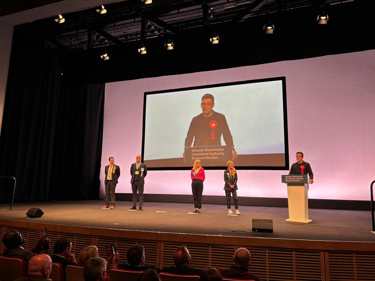 The results of the Greater Manchester Combined Authority Mayoral Election are now in. Andy Burnham has been re-elected as Mayor of Greater Manchester. @greatermcr #GMElects