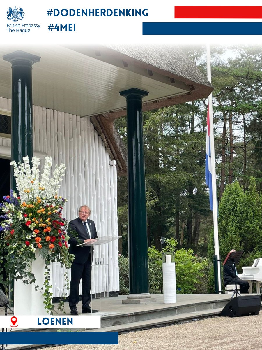 Today marks #Dodenherdenking in the Netherlands.

Deputy Ambassador @HCKeithAllan laid a joint wreath with 🇳🇴, 🇺🇸 & 🇩🇪 at the Nationaal Ereveld monument in Loenen this afternoon.

#4Mei #RemembranceDay #OpdatWijNooitVergeten #LestWeForget