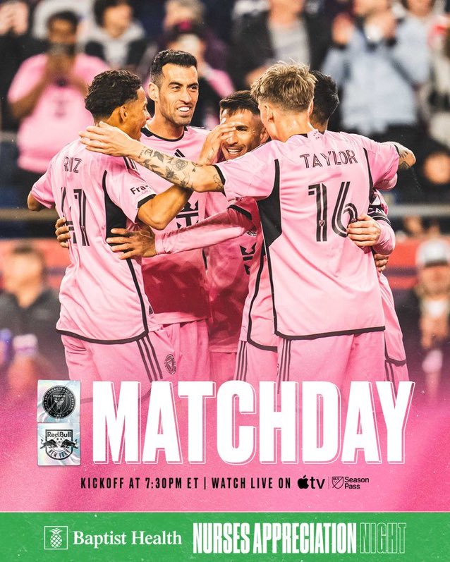 It’s Match Day! Big game  🆚 #NYRedBulls

#InterMiamiCF needs to tame the bulls at home & give the home fans a quality showing 

This matchup will give an idea of how far along the Herons are on their quest to conquer #MLS 

The Red Bulls are the real deal this season 

#Messi