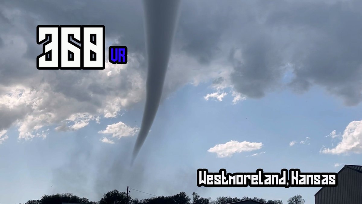 NEW 360 (VR) Video is LIVE of the Westmoreland, Kansas tornado intercept a few days ago. We are about to put our 360 VR goggles on and relive the experience of intercepting this tornado and its harrowing spooky voice. youtu.be/rOiegWVxidQ?si…