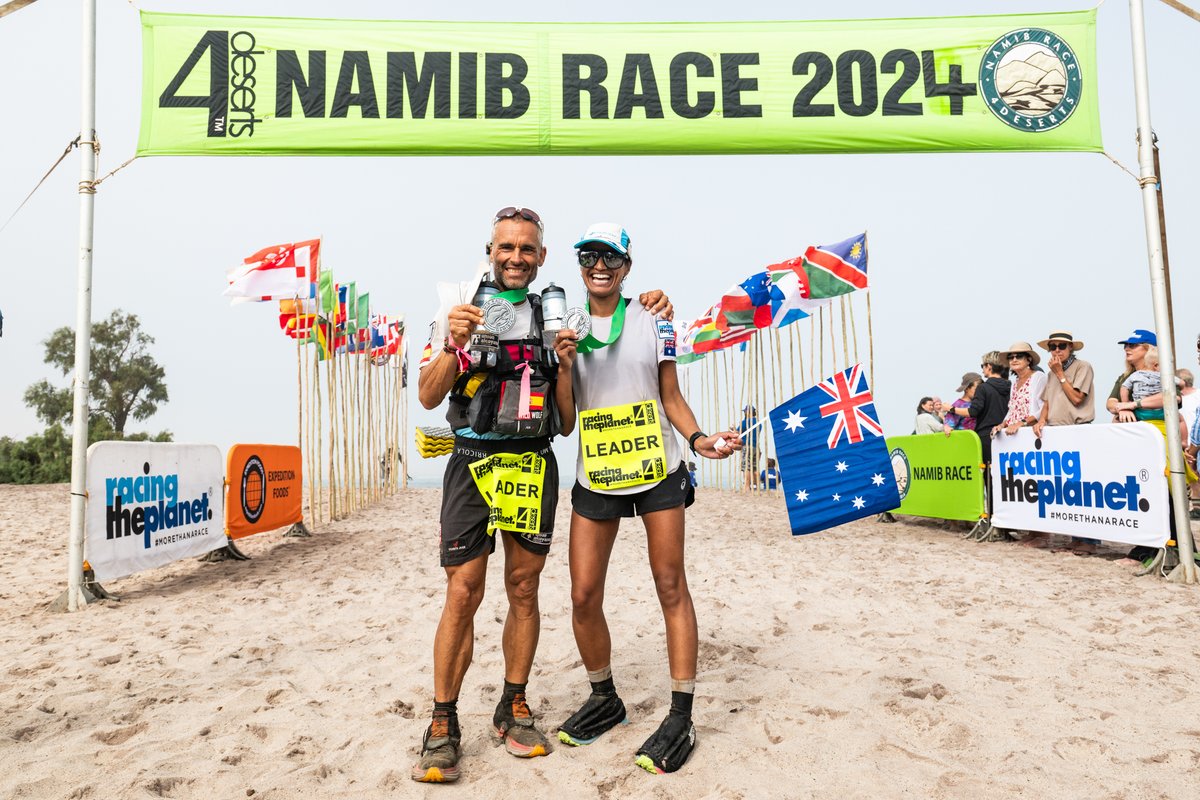 Vicente Juan Beneito (Spain) and Deborah Walker (Australia) won the Namib Race 2024 held in Swakopmund. 📷📷📷📷 📷RacingThePlanet