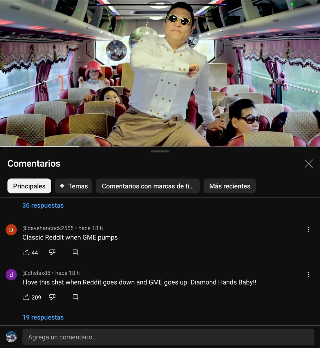 Recuerden que si cuando empiece el #MOASS de #AMC O #GME Y nos quieren cortar comunicaciones en REDDIT por ejemplo, facebook,etc... siempre tendremos la seccion de comentarios de Gangnam style en Youtube!