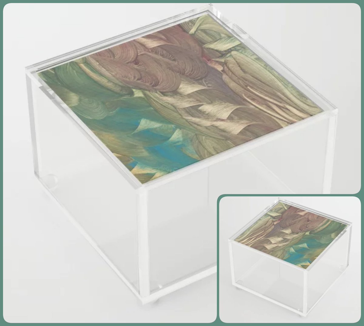 Chenti-cheti Acrylic Box~Art Exquisite!~ #coasters #gifts #trays #mugs #coffee #society6 #artfalaxy #stickers #stationary #art #accents #modern #trendy #wine #water #placemats #desk #office #puzzles #tablecloths #runners #purple #golden #blue #green

society6.com/product/chenti…