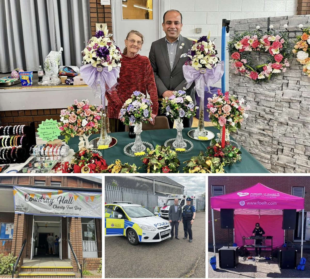 Cowdray Hall Charity fun day in #WestThurrock to raise funds for @TeamFOELH. Thanks to #EssexPolice & other stall holders for attending & supporting this event. Well done to Stuart & team for organising this family event for a good cause.