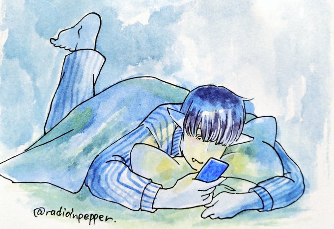 「寝そべり パジャマ」のTwitter画像/イラスト(新着)