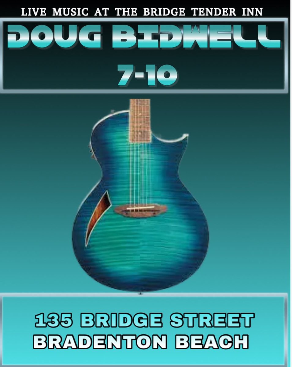 Saturday night with Doug!🎶🎶😊☀️🍻🌴#bridgetenderinn #bradentonbeach #annamariaisland #annamariaisland #bestlivemusiconAMI #dougbidwell #meetmeatthetender