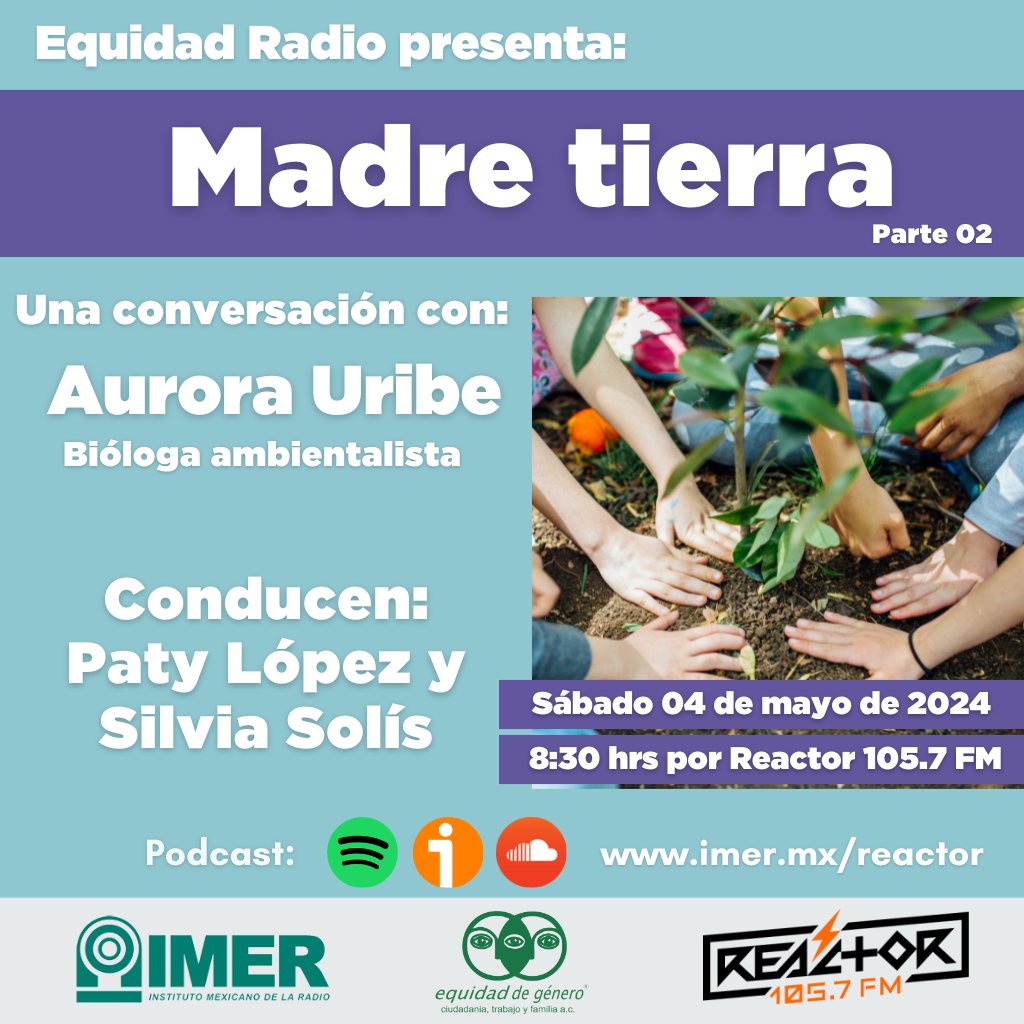 #AlAire en #EquidadRadio conversamos con Aurora Uribe sobre Madre tierra 2da parte. Escúchalo en: bit.ly/3MNsagG 🎙️📻🎧 @Reactor105 @imerhoy