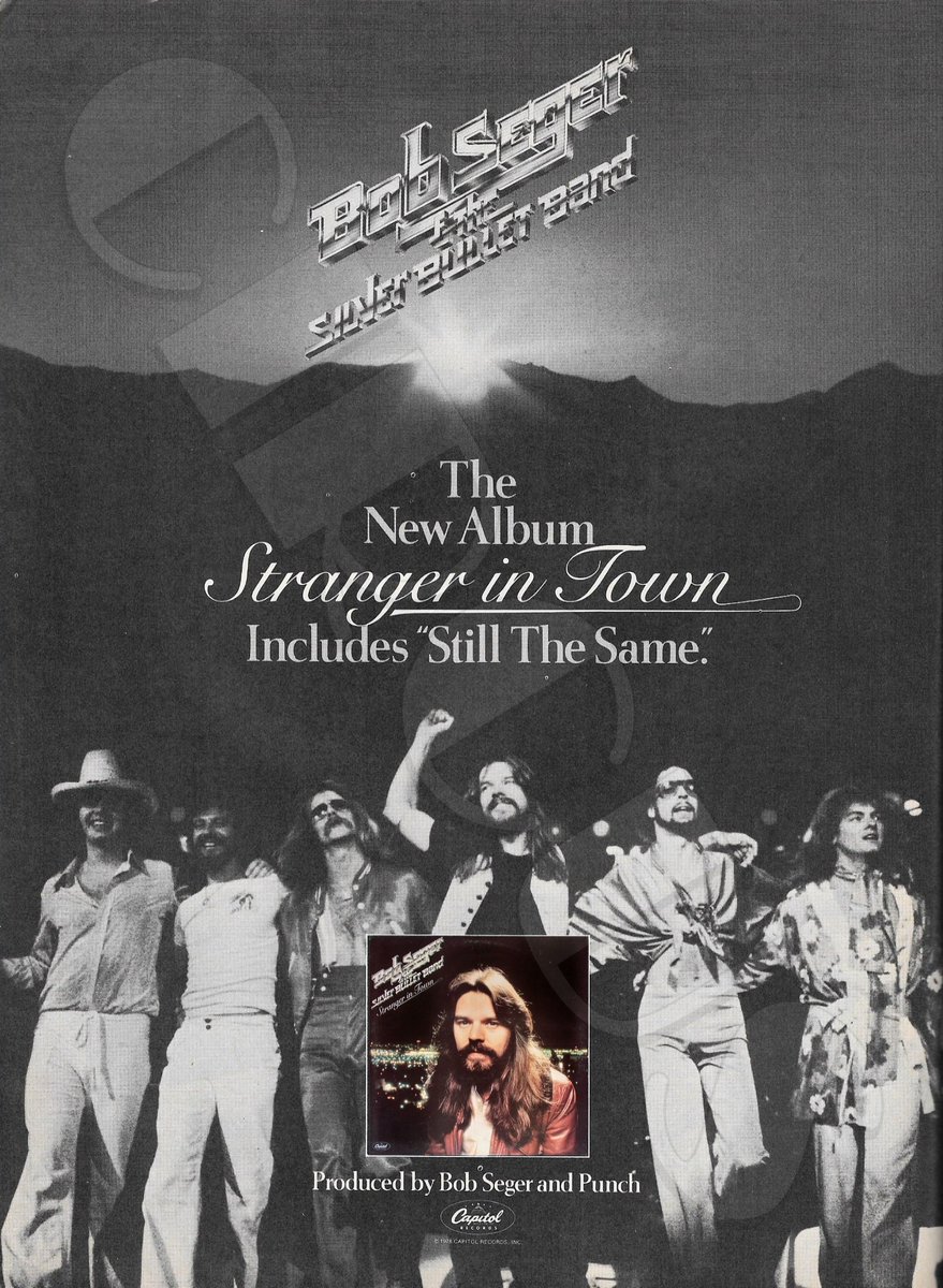 Advert & full album playlist for
#BobSeger’s #StrangerInTown: 
🎧 tinyurl.com/BobS-Stranger 📻