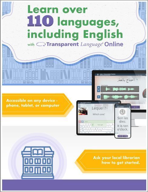 Learn over 110 languages including English with Transparent Language Online. 

More details: dublincity.ie/residential/li…

#LoveLibraries #TakeACloserLook #MyDublinLibrary