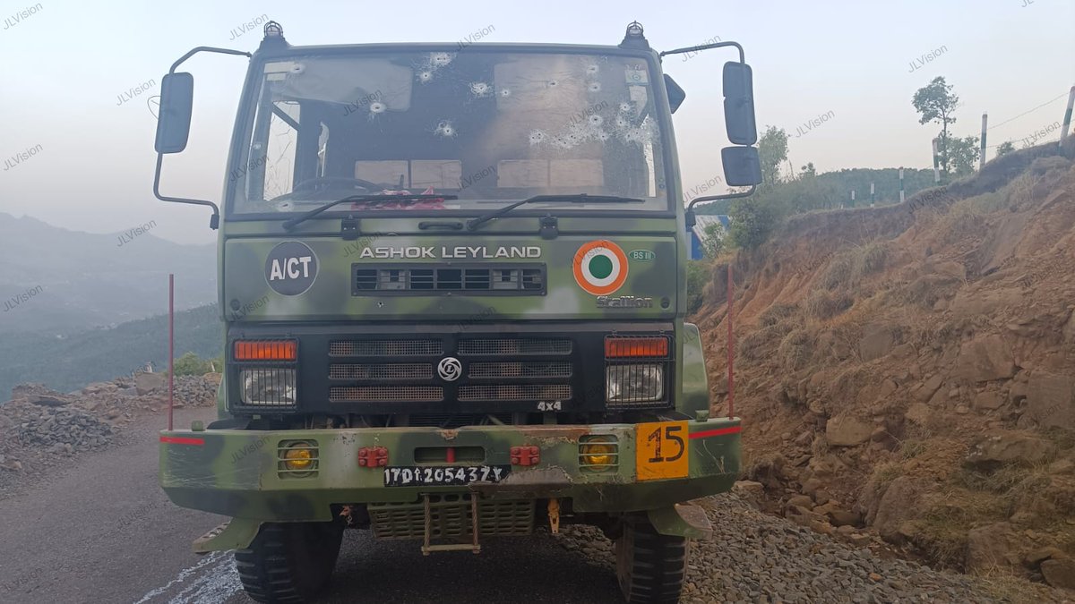 #Poonch #TerrorAttack #Update | 05 #Soldiers injured after #terrorists attacked on #IndianAirForce vehicle convoy, #RashtriyaRifles unit has started cordon and search operations in the area. The vehicles have been secured inside the air base in the General area near Shahsitar