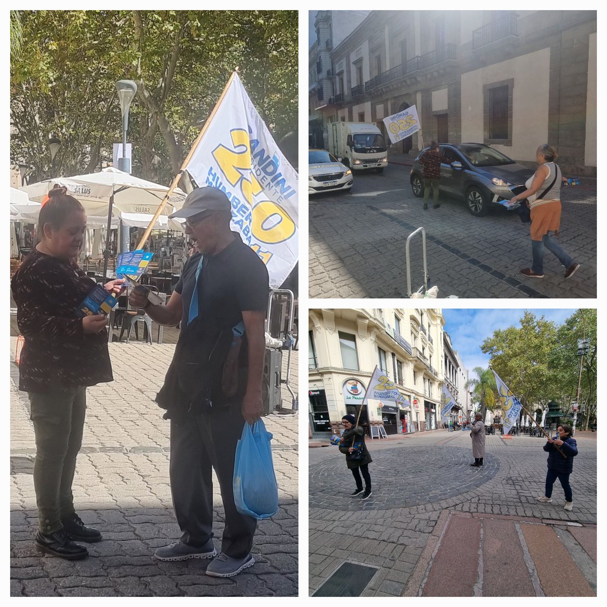 Hoy en Plaza Matriz con parte de la @Lista11MVD acercando nuestra oferta electoral a los vecinos.
#UruguayPuede
#GandiniPresidente