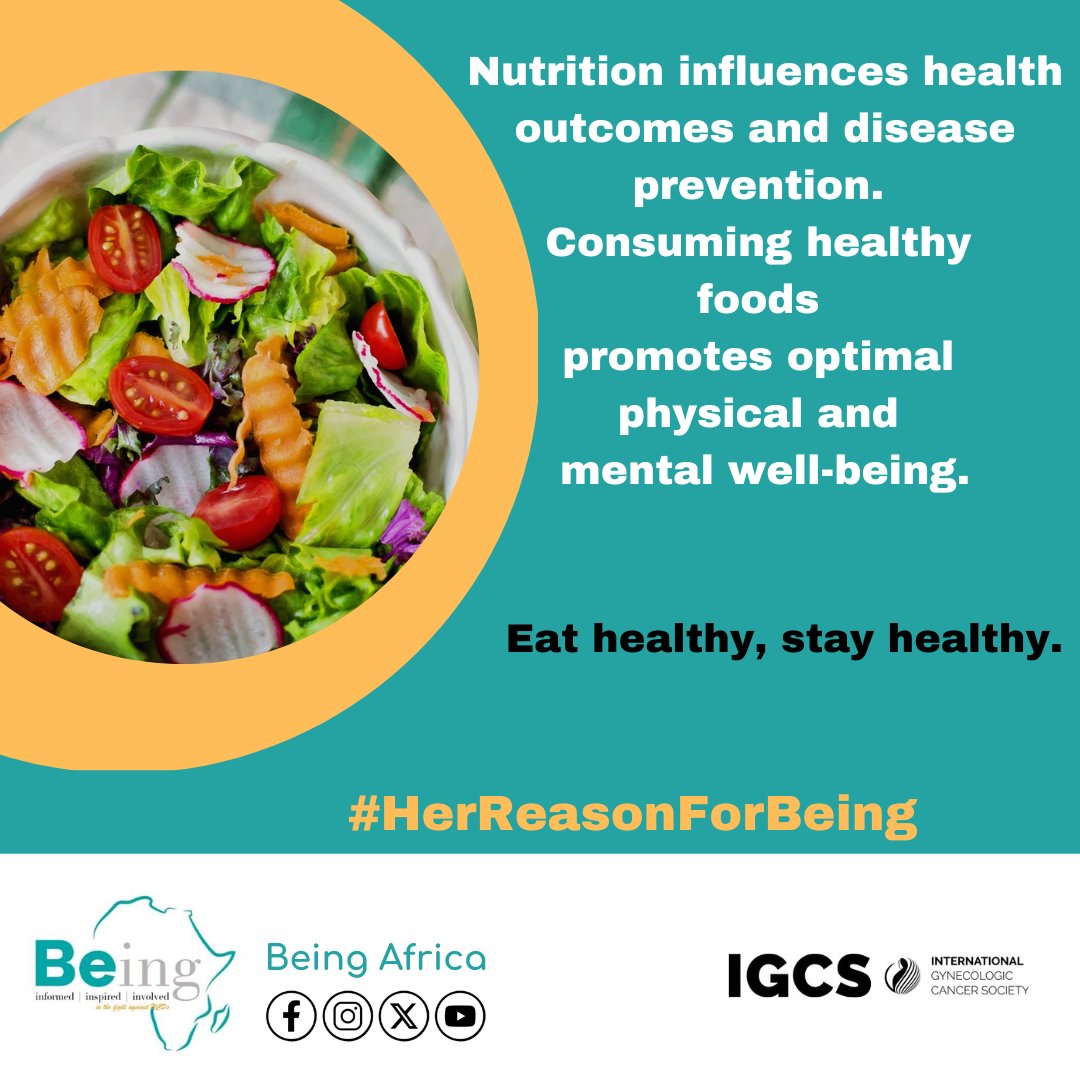 🍏🥦 Preventing #cervicalcancer starts with what's on your plate! A balanced diet rich in fruits, veggies, whole grains, and lean proteins can bolster your immune system and reduce cancer risk. Let's eat smart for a healthier tomorrow! #HerReasonForBeing 
@IGCSociety