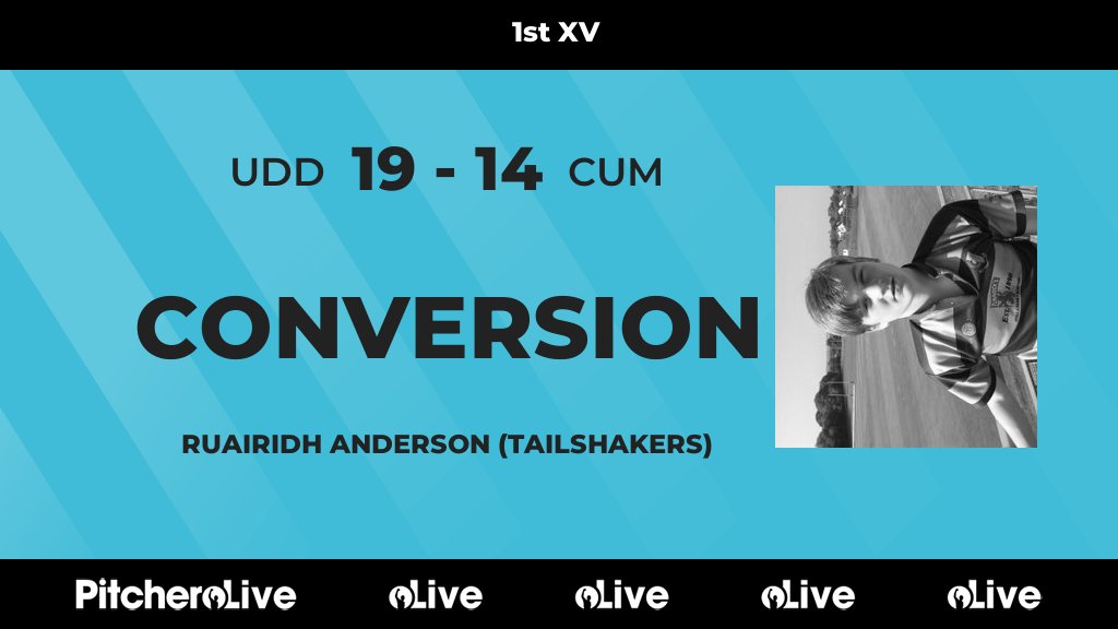 40': Ruairidh Anderson (Tailshakers) kicks a conversion for Uddingston RFC 🙌 #UDDCUM #Pitchero pitchero.com/clubs/uddingst…