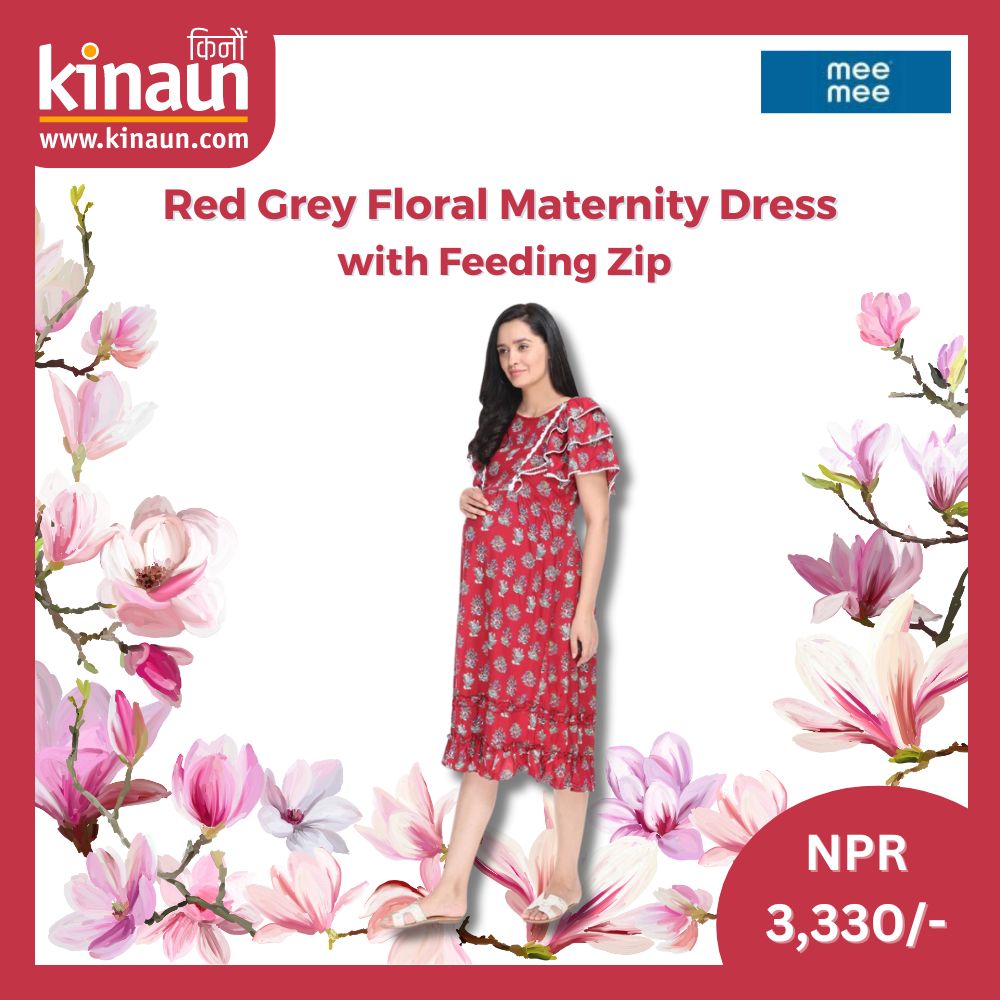 meemee Red Grey Floral Maternity Dress with Feeding Zip at NPR 3,330/-
kinaun.com/product/meemee…

#maternity #meemee #maternitydress #kinaunshopping #किनौं