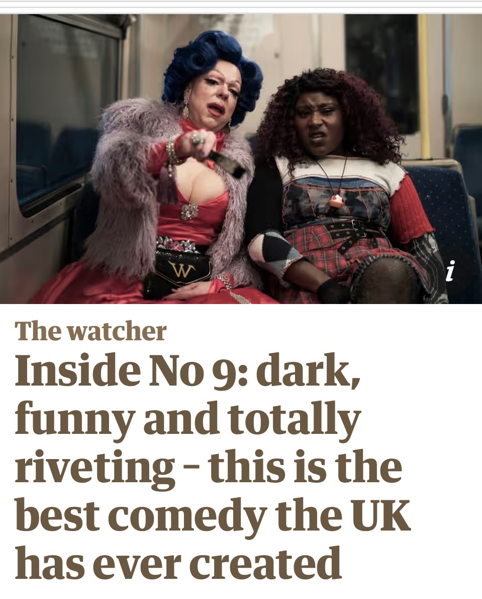 Well according to @guardian #InsideNo9 is ‘the best comedy the UK has ever created.’ Hmm not sure about that, but thanks for giving us the quote for the series 9 dvd (that no one will buy because it’s not in Blu-ray.)