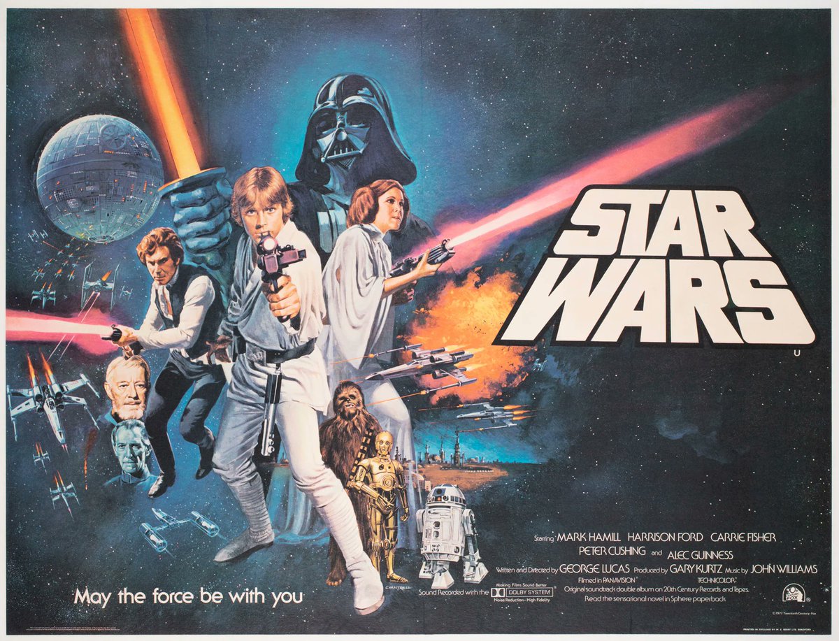 Today is #MayThe4thBeWithYouDay and what better way to celebrate than watching the 1977 blockbuster #StarWars starring #MarkHamill #HarrisonFord and #CarrieFisher. #GeorgeLucas was the writer/director #GaryKurtz was the producer and the music was by #JohnWilliams. #20thCenturyFox