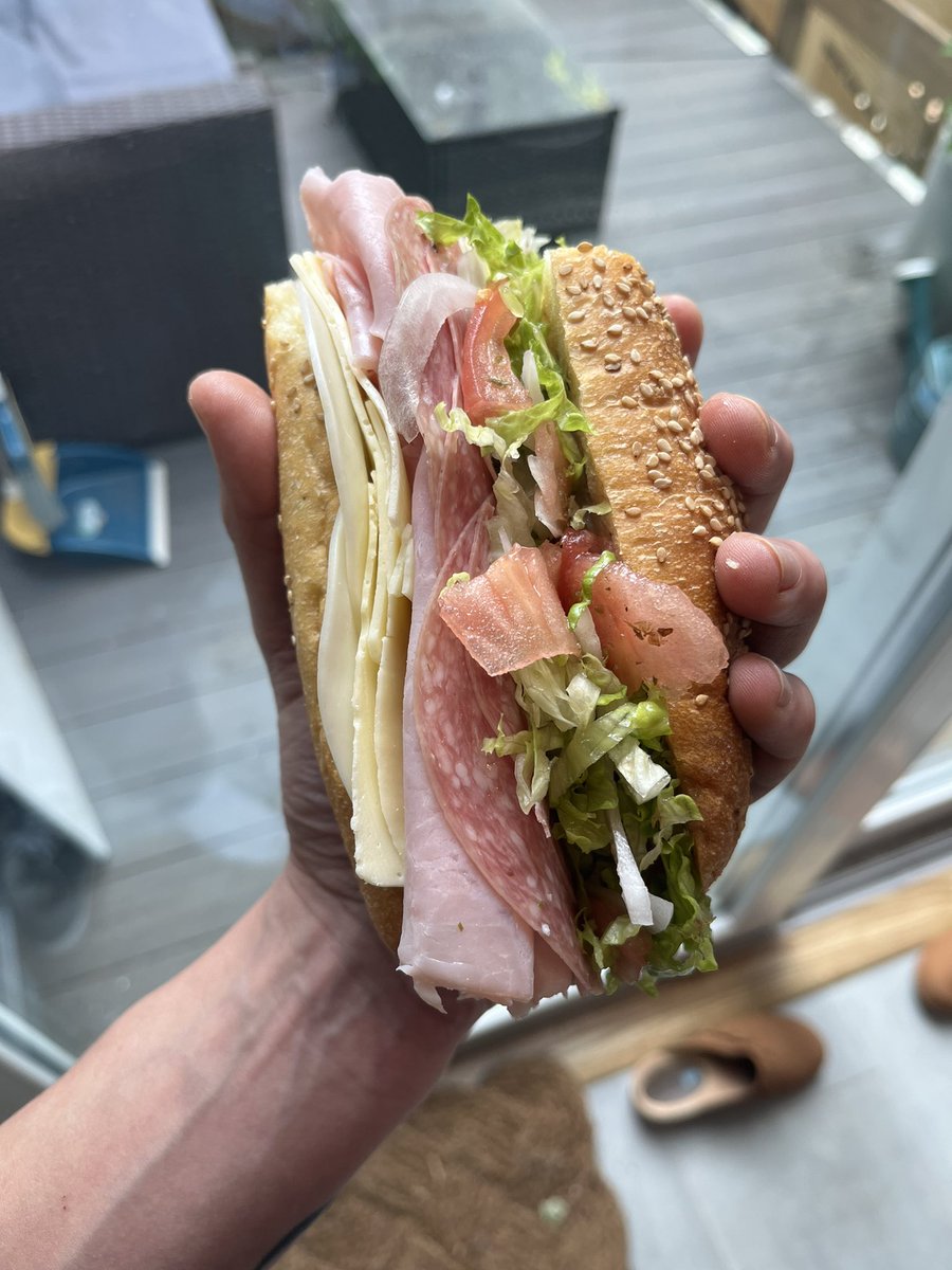 only people from new jersey know this but once a year you can wake up and make a real fat fucker of a sub and eat it for breakfast if you want to