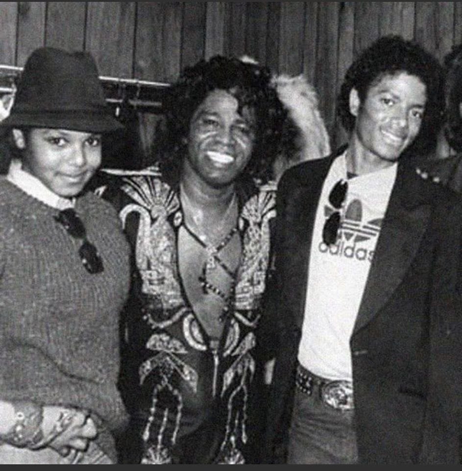 James Brown with Michael Jackson and Janet Jackson. 😍
