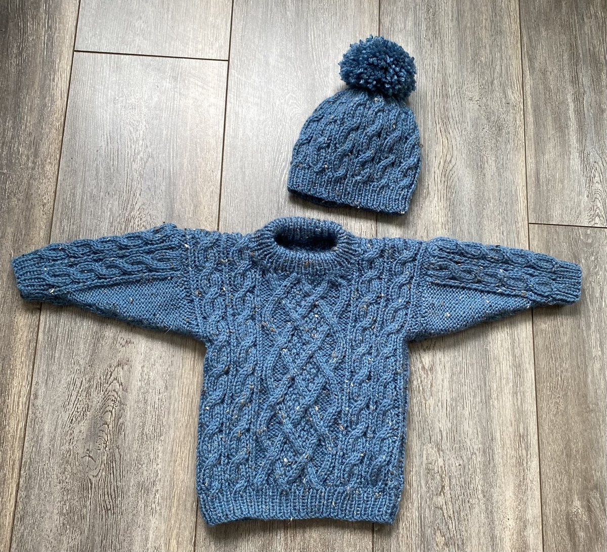 etsy.com/uk/listing/172… Listed today - boys hand knitted cable pattern jumper with matching Beanie hat - fits age 1-2 years #MHHSBD #firstmaster #CraftBizParty #ATSocialMedia #UKHashtags