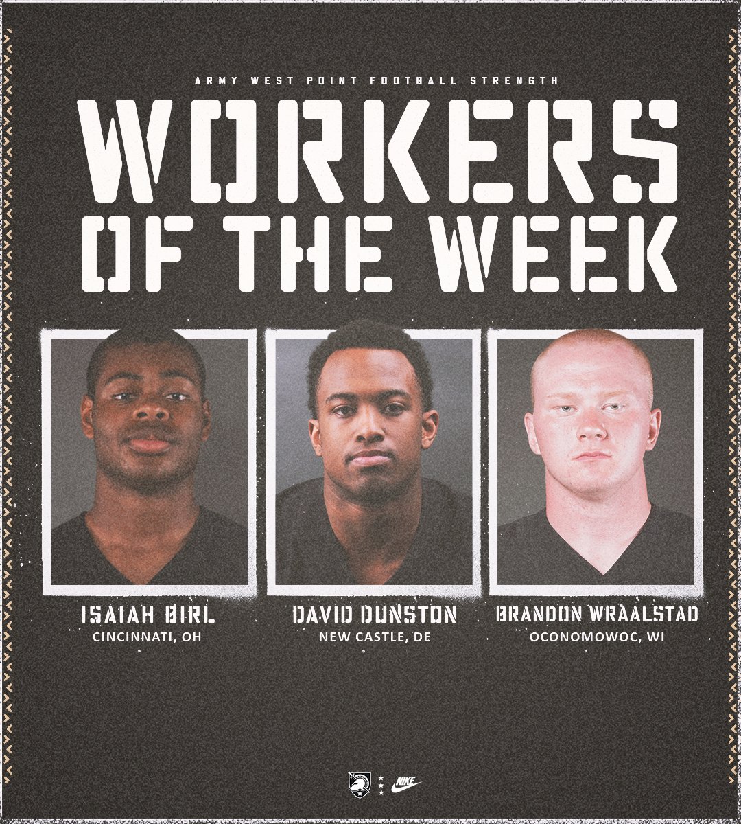 Our @ArmyFB_Strength Workers of the Week! 👏💪👏