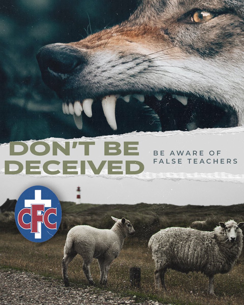 Join us Sunday at Community Fellowship Church!
9:30am Life Groups
10:30am Service - 'Don't Be Deceived' by Pastor Justin Jarchow

Satan uses false teachers to deceive. Stay grounded in God's Word to recognize lies and avoid being misled.

#DontBeDeceived #TruthOverDeception