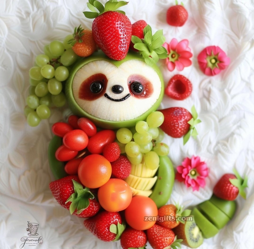 Sloth Fruity art 
#sloth #fruits #slothlove #babysloth #cuteanimal