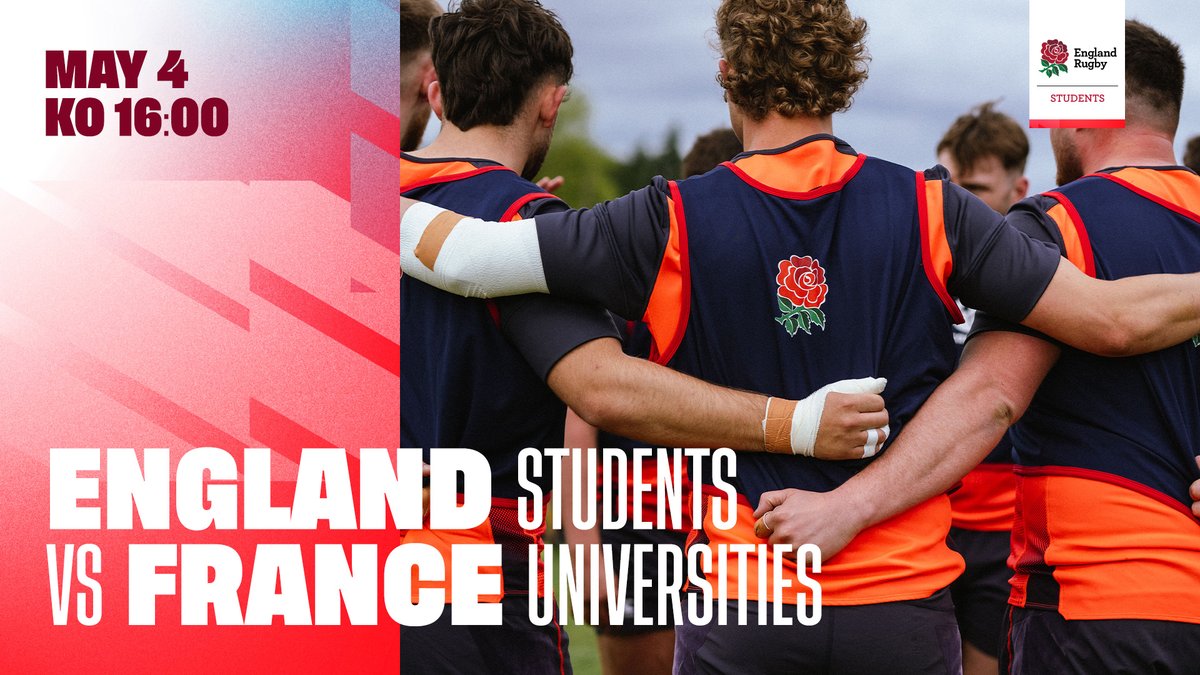 Le Crunch is ON! 🌹 Watch England Students vs France Universities live at @CoventryRugby NOW! ➡ youtube.com/watch?v=sSzqPk… 🏴󠁧󠁢󠁥󠁮󠁧󠁿 🏉 🇫🇷 @FFSportU #TryAndTriAgain