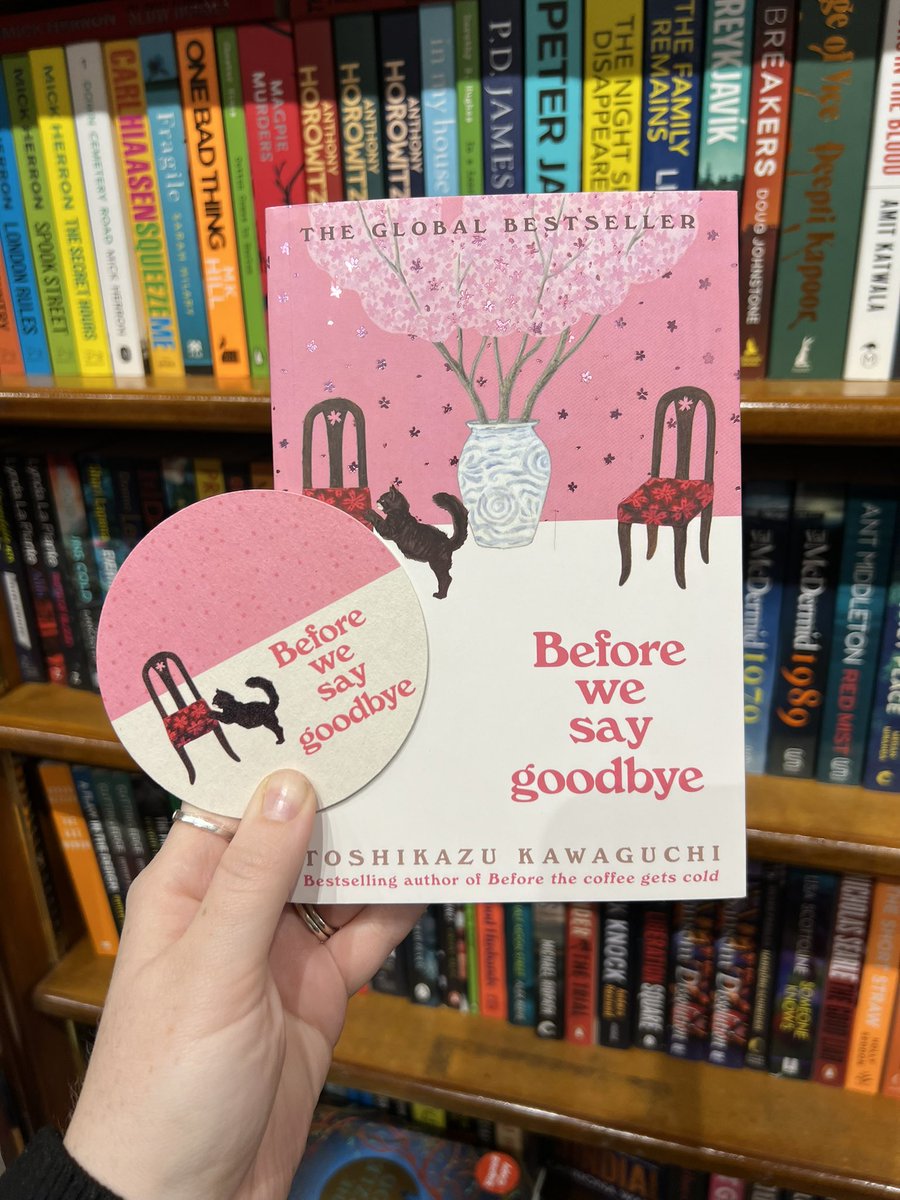 WELBooks's tweet photo. Cute coasters to go with copies of #BeforeWeSayGoodbye. 😻🫖 @picadorbooks https://t.co/cfjnAANVbS