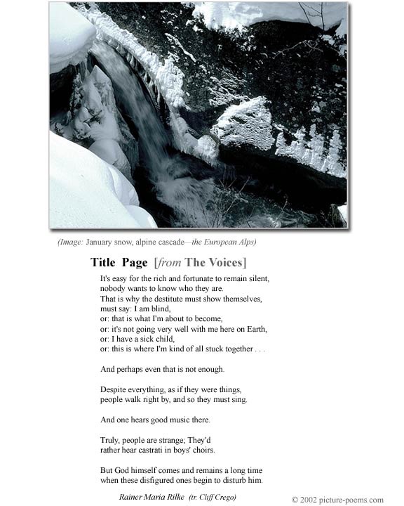#RILKE THE VOICES Titelblatt / Title Page #DE & #EN then #soundpoem mp3 [7Mb] bit.ly/1RnQyhd 

#Sun2Sound #gedicht #poem #Todayspoem