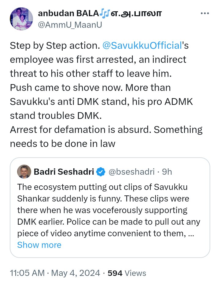 //anybody who he offends is welcome to file a defamation suite against him. The question is one of using a non-bailable section when arresting someone for their speech in d absence of any threat or propensity of violence// Fundamental point that most D stock fail to comprehend