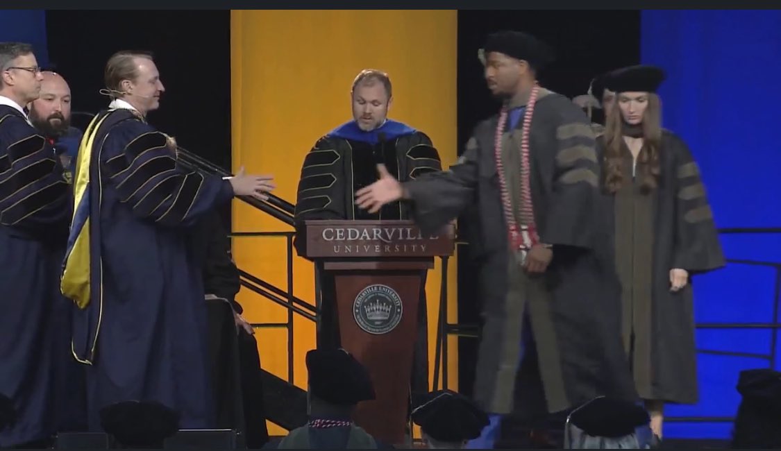 The Doctor of Pharmacy graduates lead the way in receiving their degrees at @cedarville’s 128th annual commencement.