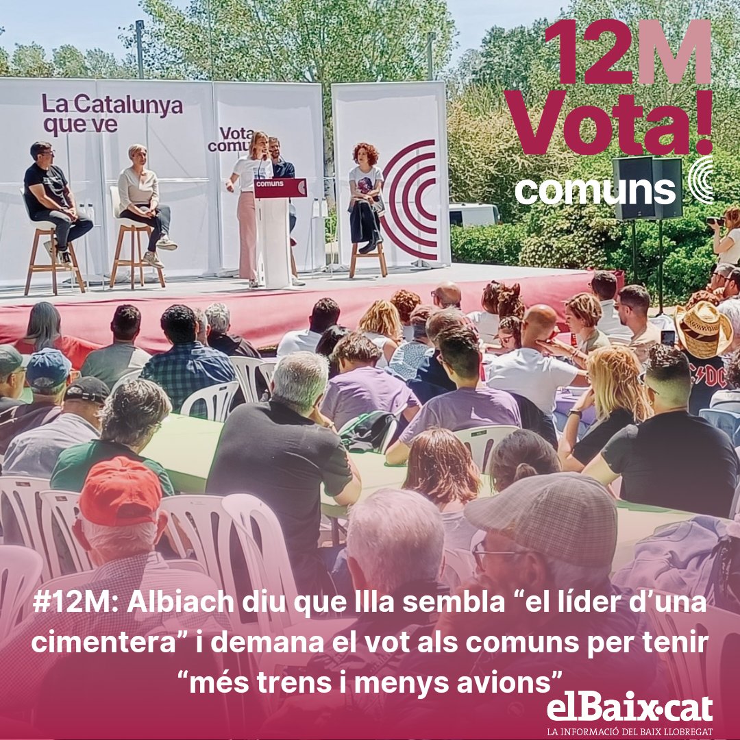 @jessicaalbiach Illa, “no sembla el líder d’un partit socialdemòcrata de l’any 2024” sinó “el líder d’una cimentera o d’una asfaltadora dels anys 80” “El vot als @SomComuns és un vot contra l’emergència climàtica i a favor dels nostres fills i del planeta”