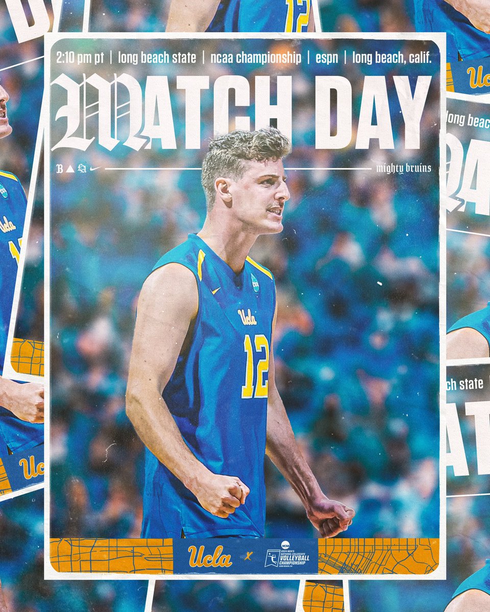 Let’s hear it one more time this season…

🔥🔥🔥🆙 IT’S MATCH DAY!!!

NCAA MVB Championship
🏐: 1-seed UCLA vs. #2-seed Long Beach State
📍: Walter Pyramid (LBSU)
🕑: 2:10pm-PT
📺: ESPN
📊: bit.ly/3wvUOgu
 
#GOBRUINS