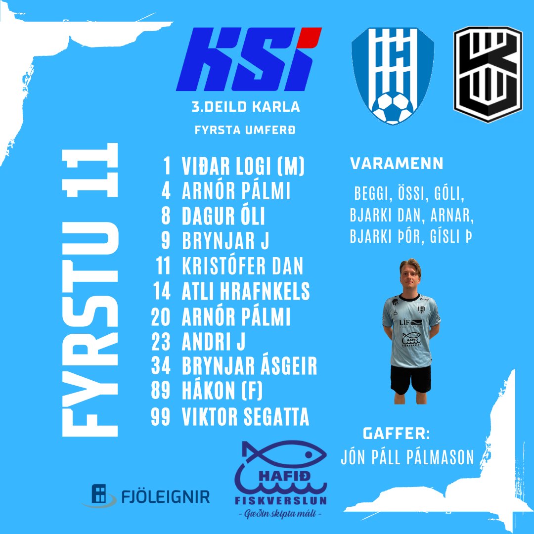 Byrjunarliðið er klárt! Sjáumst í Skessunni 16:00!