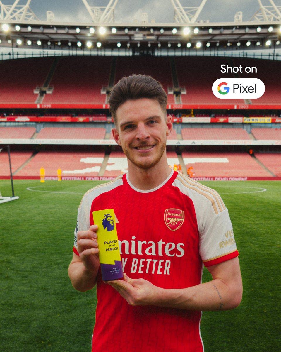 A goal and an assist for the Premier League POTM, Declan Rice ⭐️ Shot on Pixel 🤳