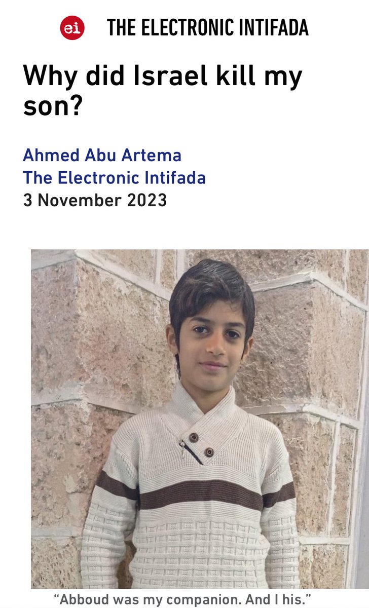 Israel targeted the family of Ahmed Abu Artema, the man who organised the great march of return and killed his son in late 2023