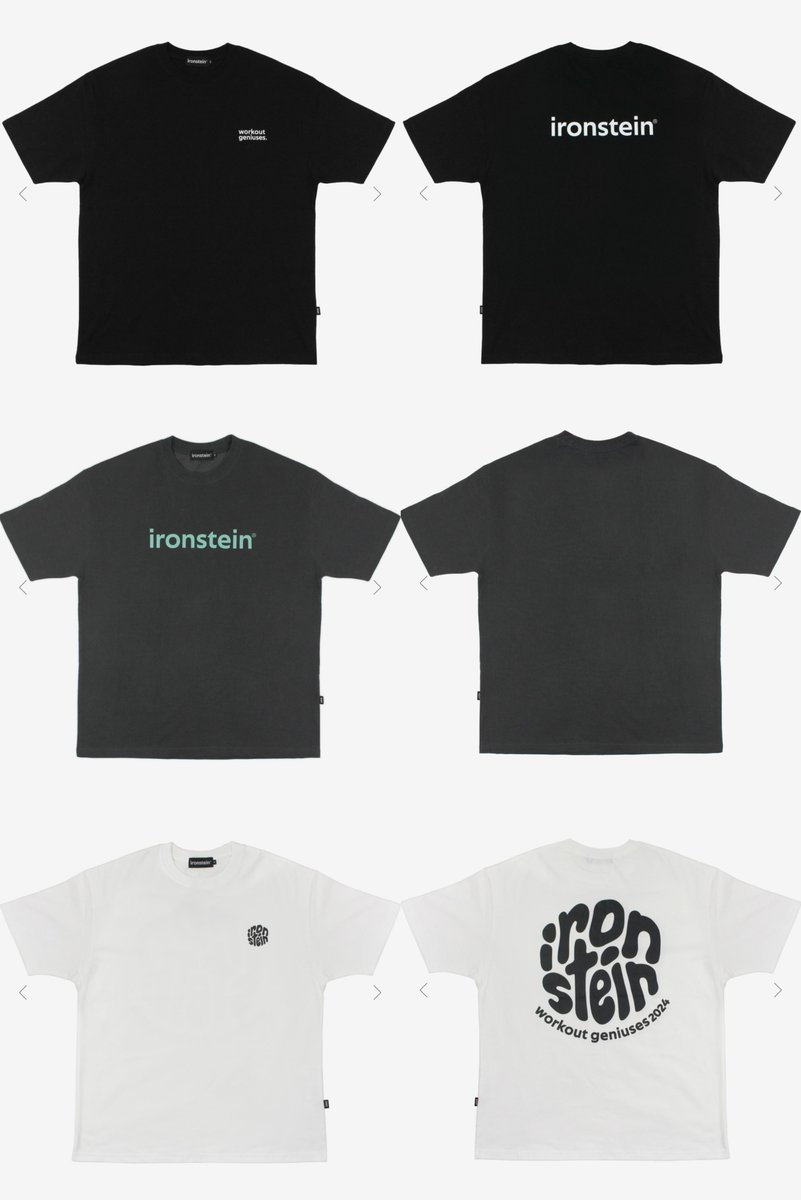 Ironstein new products will be released on 8th May 2024, 11AM KST WORKOUT GENIUSES T-SHIRTS 💰42,000KRW / $31.73 24 PIGMENT LOGO T-SHIRTS 💰46,000KRW / $34.75 ROUND LOGO T-SHIRTS 💰 42,000KRW / $31.73 🔗 KOR: ironstein.co.kr 🔗 ENG: en.ironstein.co.kr…