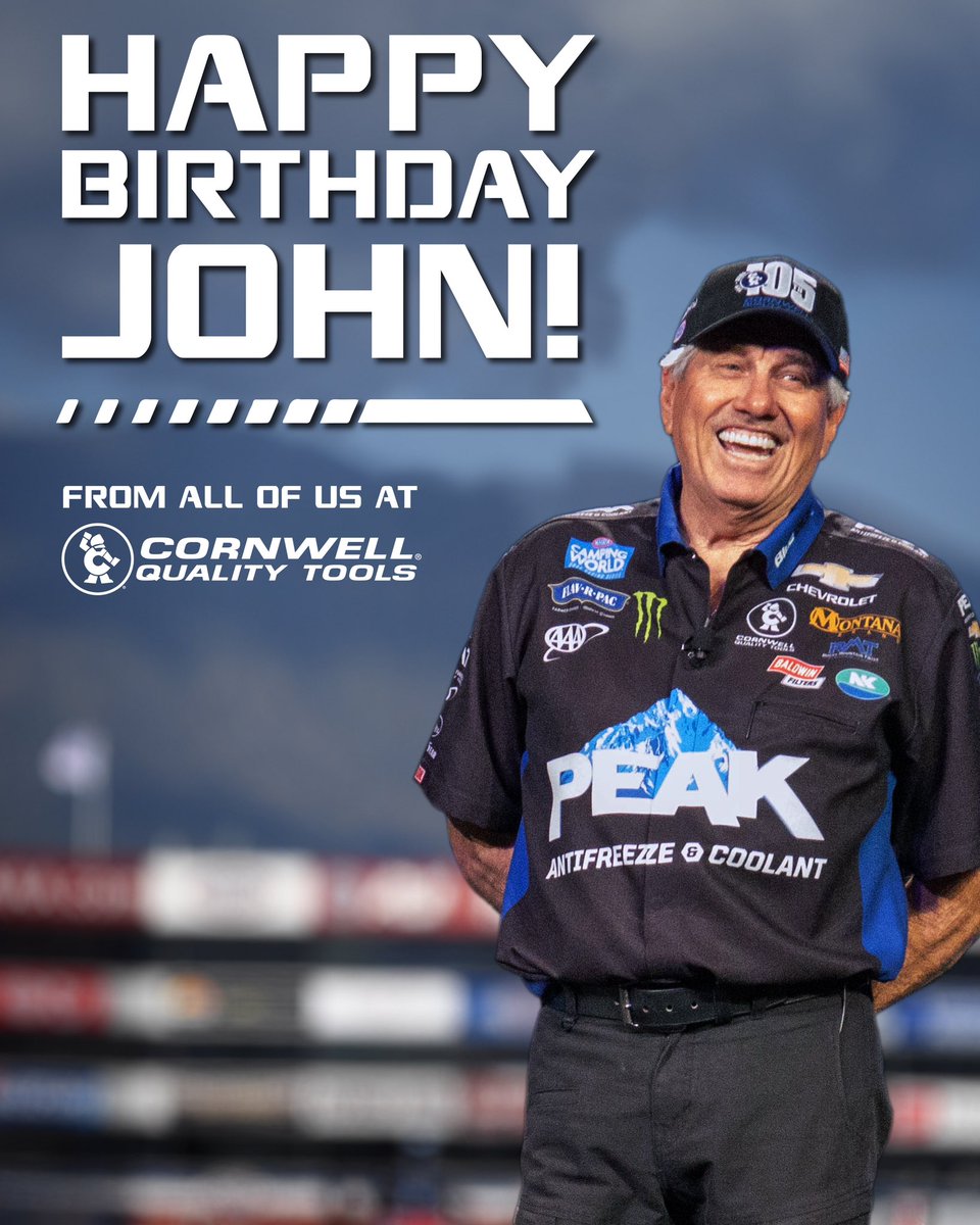 John, May the 4th be with you! Happy 75th Birthday from your friends at Cornwell Tools.    @JFR_Racing @JohnForce_FC