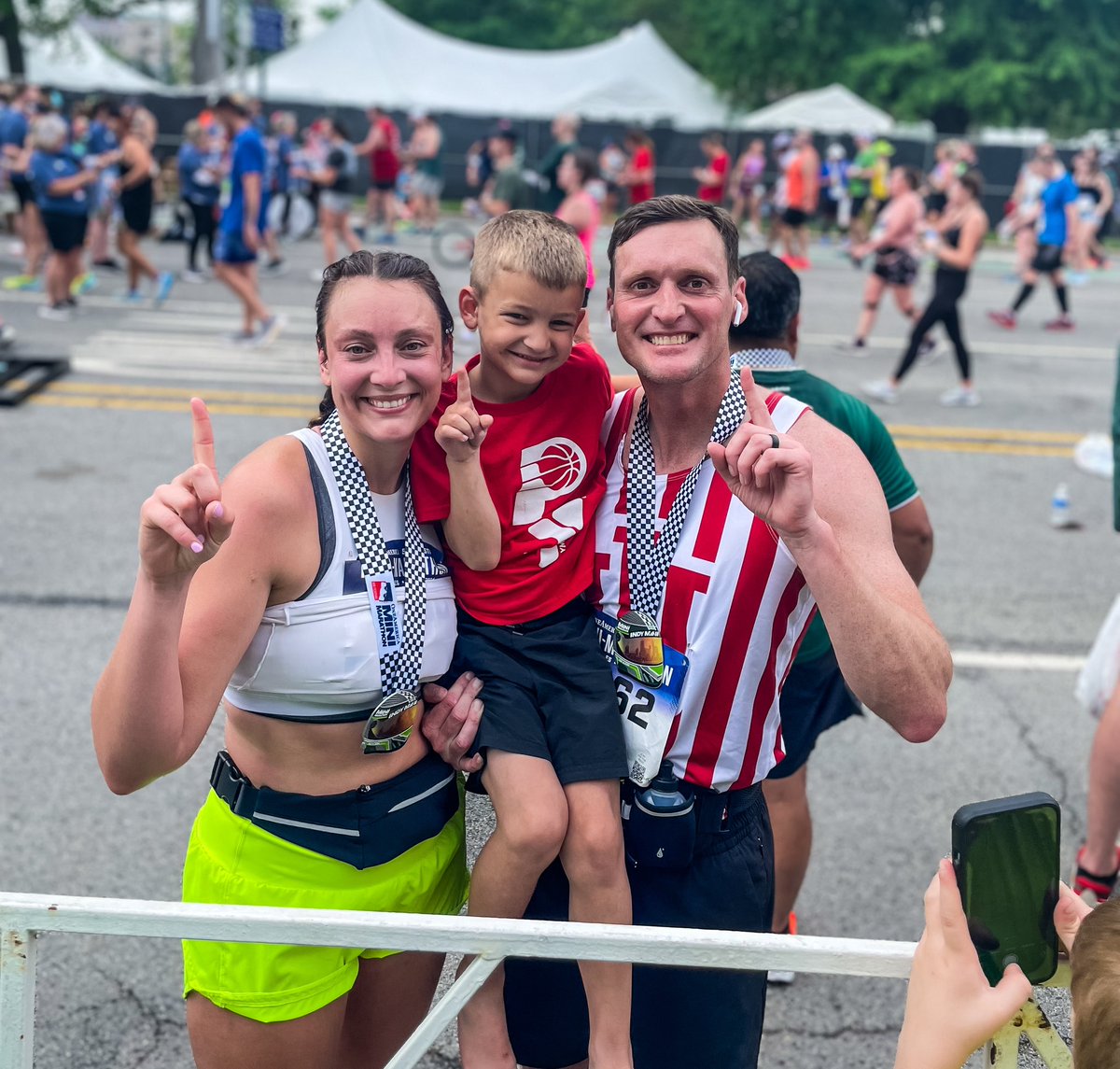 Couple goals. 

Finish the #Indymini together.