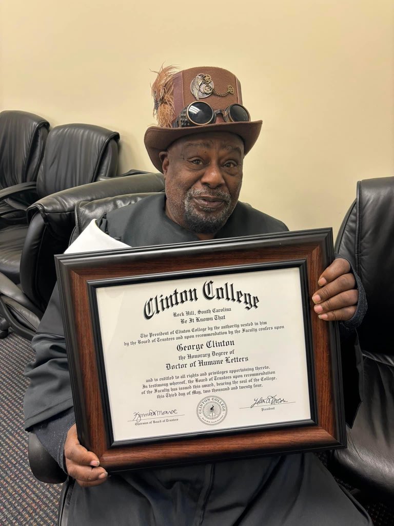 Dr. Funkenstein got a degree!

You may not know this, but this college was named after Bishop Isom Clinton, my great great grandfather. I am sure he would be proud that I have been granted this honor.

Thank you@clintoncollege1894 for honoring me and my family. #honorarydoctorate